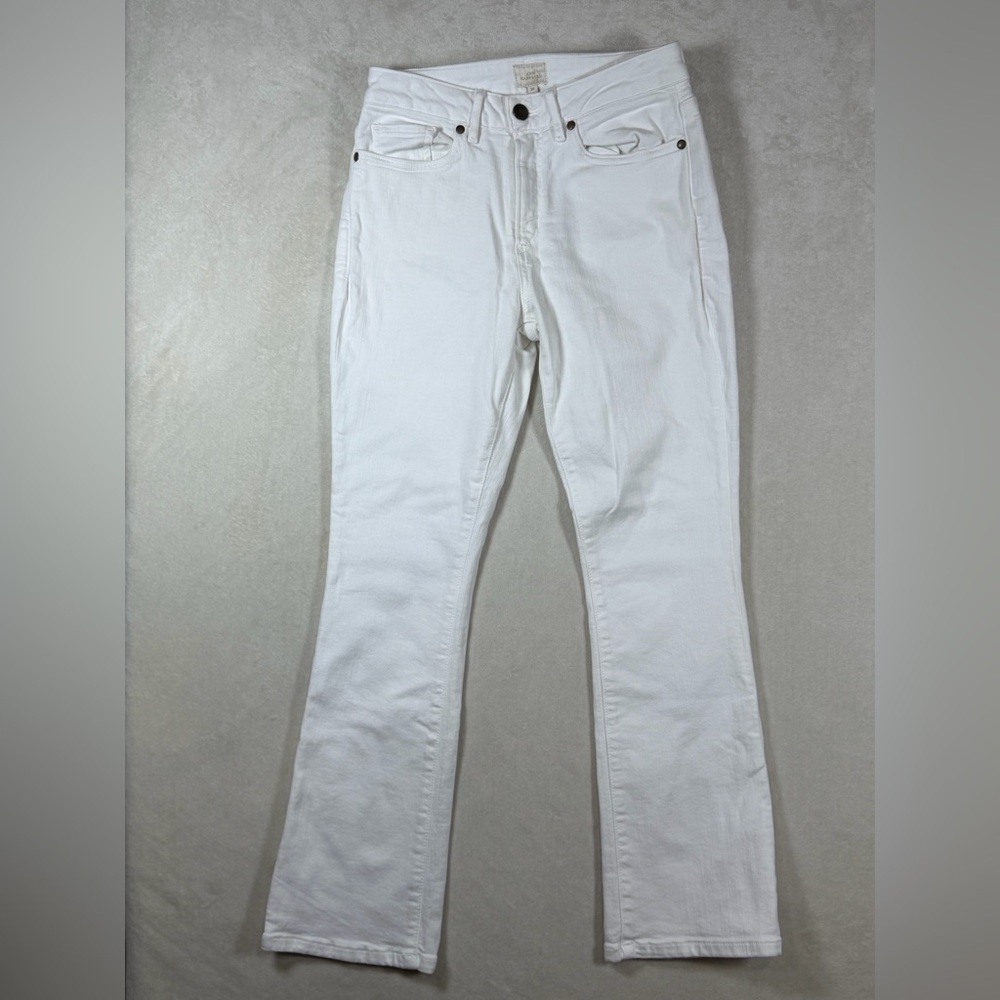 ANN MASHBURN Size 24 Beautiful Chic White Denim Made in USA Pants Jeans
